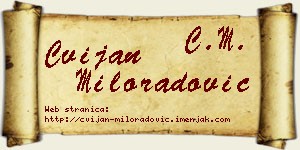 Cvijan Miloradović vizit kartica